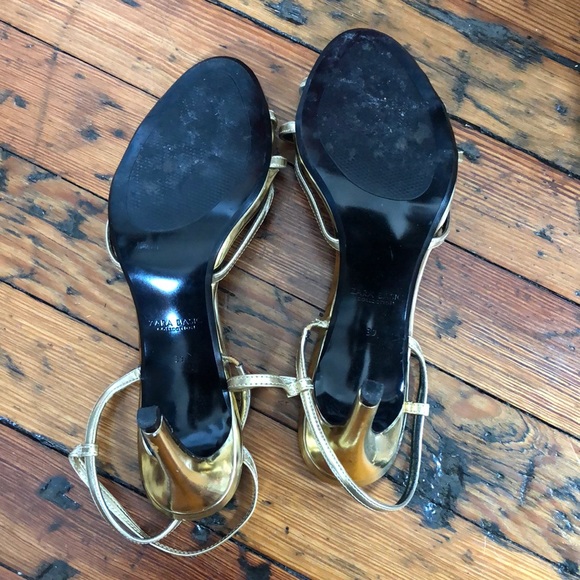 Zara strappy gold heels! - Picture 6 of 7